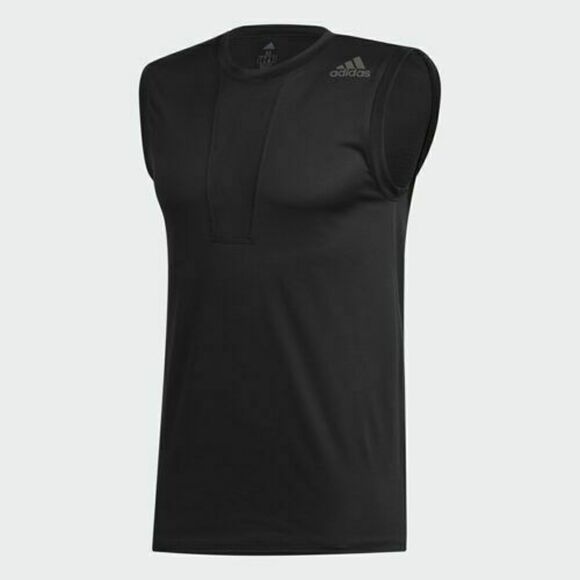 adidas FM2088 Mens Sz Small Tech Training Sleeveless HEAT.RDY Running Tank Black - Picture 8 of 11